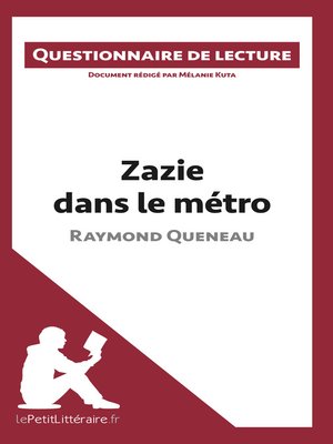 cover image of Zazie dans le métro de Raymond Queneau